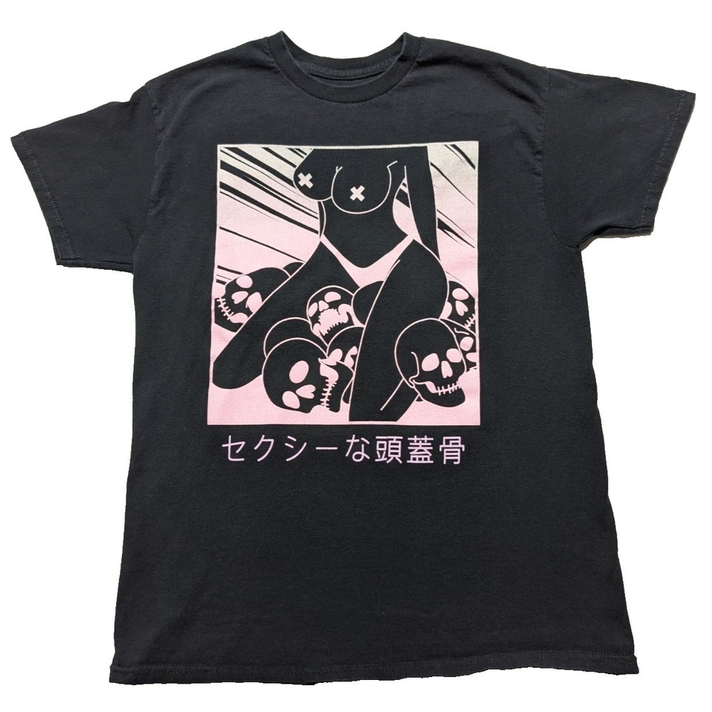 SPENCER'S Little Sexy Skulls - Men Medium Black T-Shirt